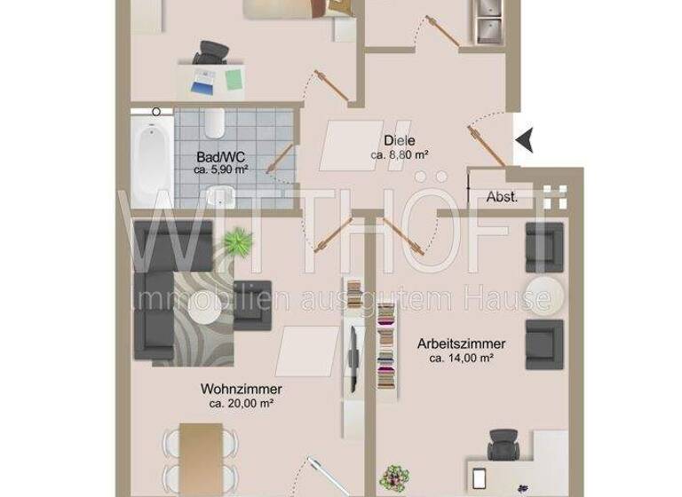 Wohnung zum Kauf 339.000 € 3 Zimmer 76 m² Sasel Hamburg-Sasel 22393