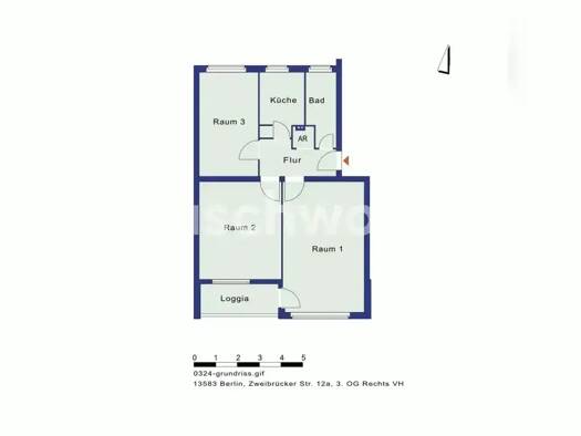 Wohnung zur Miete Tauschwohnung 432 € 3 Zimmer 71 m² 3. Geschoss Spandau Berlin 13583