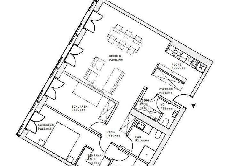 Wohnung zur Miete - Erstbezug 1.775 € 3 Zimmer 93,7 m² 15. Geschoss Wien 1220