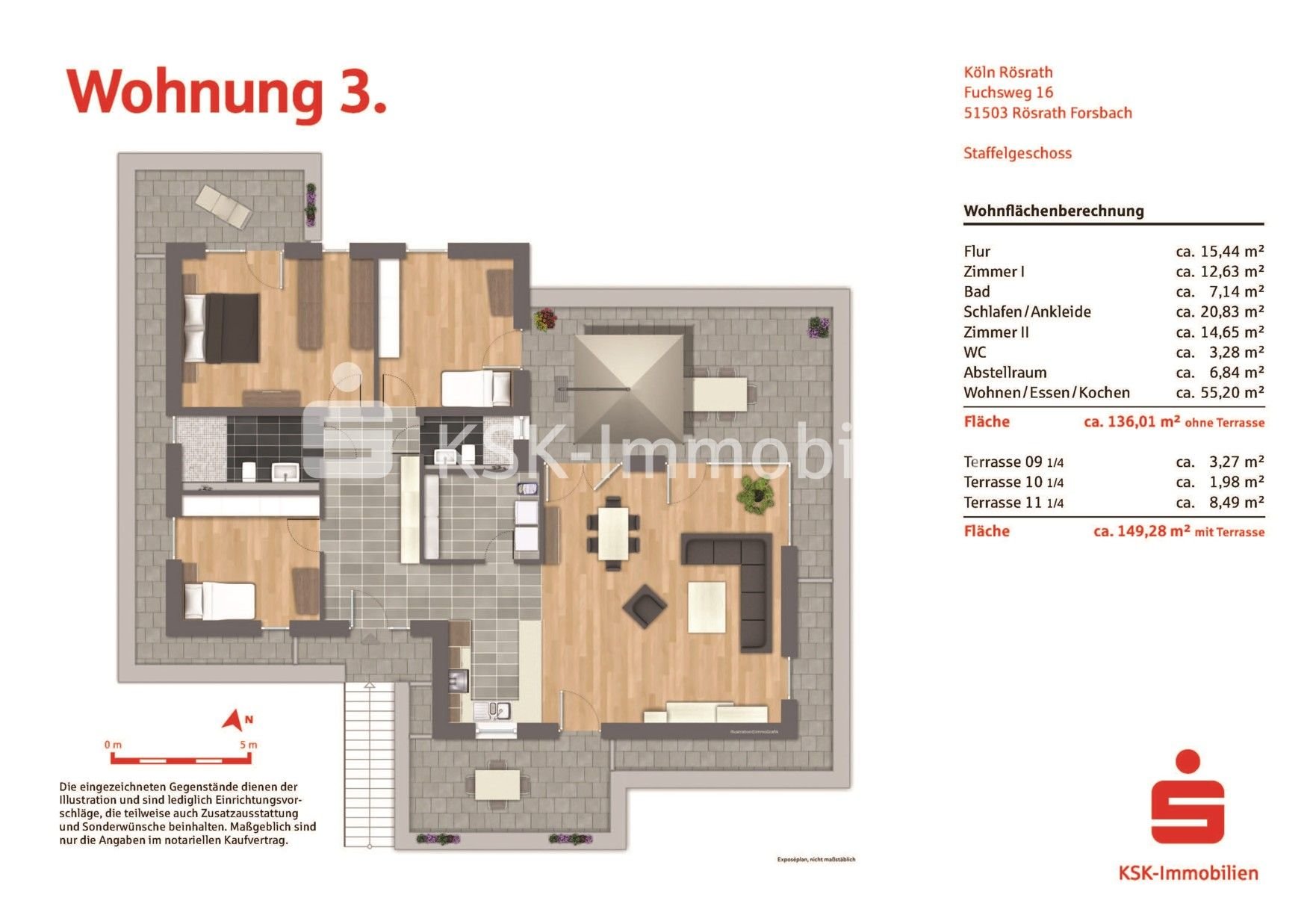 Penthouse zur Miete 2.400 € 4 Zimmer 149,3 m²<br/>Wohnfläche EG<br/>Geschoss Forsbach Rösrath 51503