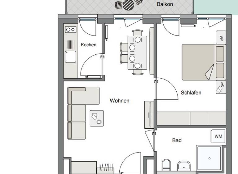 Wohnung zur Miete 1.025 € 2 Zimmer 54 m² 4. Geschoss frei ab 01.06.2026 Zirbelstr. 53d Oberhausen Augsburg 86154