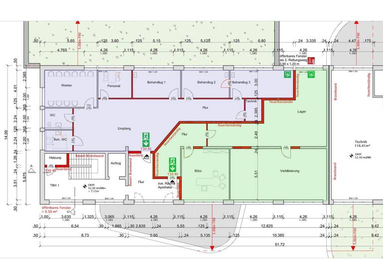 Praxisfläche zur Miete provisionsfrei 11,50 € 6,5 Zimmer 194 m² Bürofläche Altenessen-Süd Essen 45329