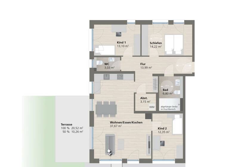 Wohnung zum Kauf - Neubau provisionsfrei 519.000 € 4 Zimmer 114,6 m²<br/>Wohnfläche EG<br/>Geschoss Giengen Giengen an der Brenz 89537