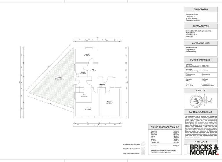 Wohnung zum Kauf 253.193 € 2 Zimmer 93 m² 1. Geschoss Jettingen Jettingen-Scheppach 89343