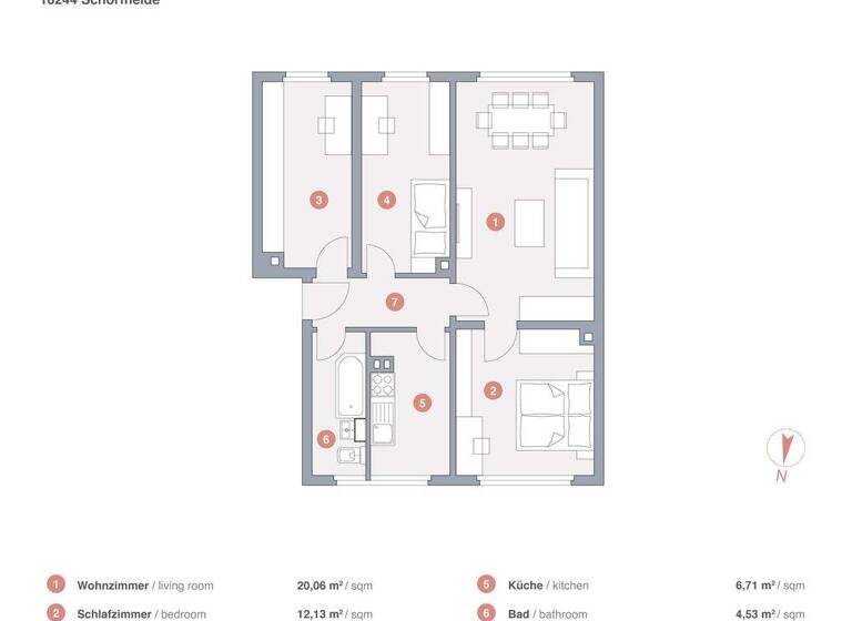 Wohnung zum Kauf provisionsfrei 140.000 € 4 Zimmer 67 m² 1. Geschoss Lichterfelde Schorfheide 16244