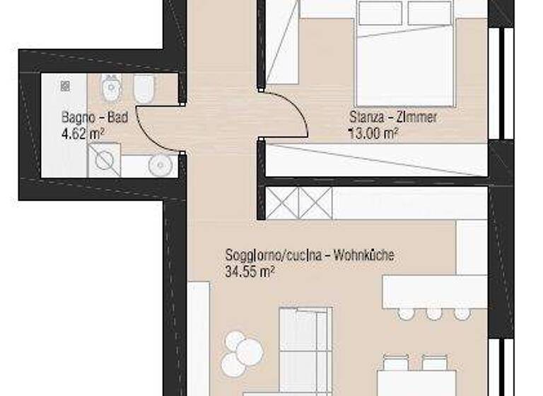 Wohnung zum Kauf - Erstbezug 379.000 € 3 Zimmer 89 m² Mölten