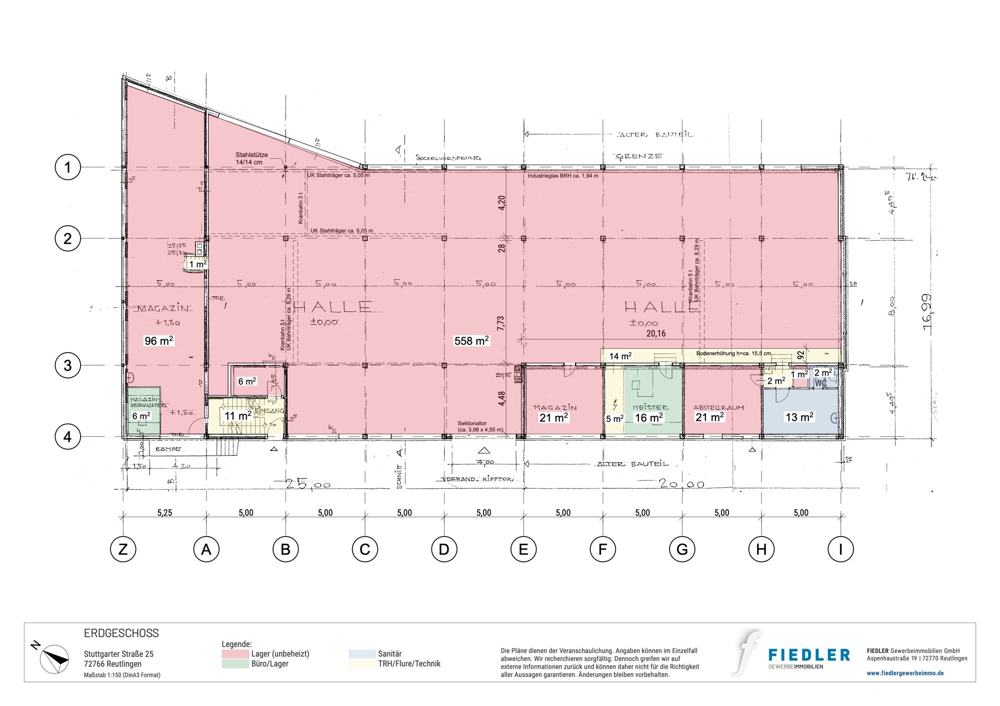 Lagerhalle zur Miete provisionsfrei 1.010 m²<br/>Lagerfläche Stuttgarter Straße 25 Laisen Reutlingen 72766