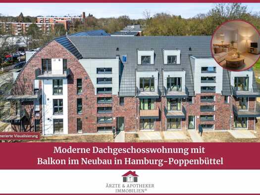 Wohnung zum Kauf - Erstbezug 459.000 € 2 Zimmer 57,3 m² Poppenbüttel Wandsbek 22399