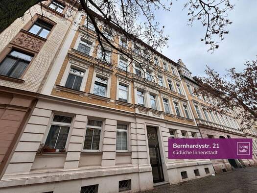 Wohnung zur Miete 430 € 3 Zimmer 57,5 m² Bernhardystraße 21 Innenstadt Halle 06110