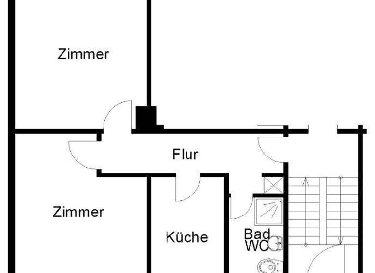 Wohnung zur Miete 675 € 2 Zimmer 56,3 m² frei ab 08.03.2026 Bremer Str. 171 Widukindland Osnabrück 49086