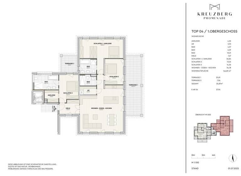 Wohnung zum Kauf - Erstbezug 2.499.000 € 4 Zimmer 146,9 m² 1. Geschoss Kreuzbergpromenade Aigen I Salzburg 5020