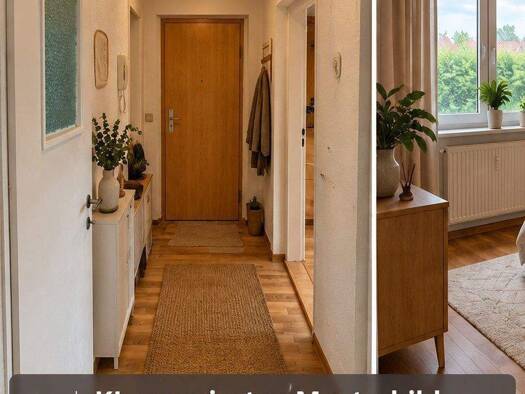 Wohnung zur Miete 360 € 3 Zimmer 58 m² 1. Geschoss frei ab sofort Kirchgasse 185 b Kutzleben Kutzleben 99955