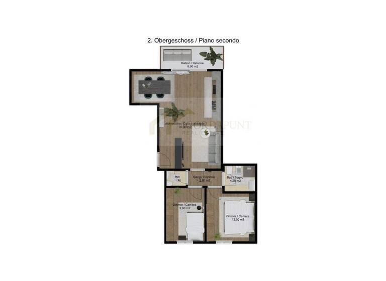 Wohnung zum Kauf 685.000 € 3 Zimmer 95 m² EG Bozen 39100