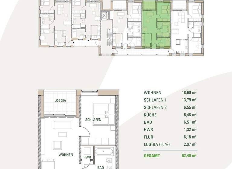 Wohnung zum Kauf - Erstbezug provisionsfrei 435.900 € 3 Zimmer 62,4 m² 2. Geschoss Darmstadt 64285