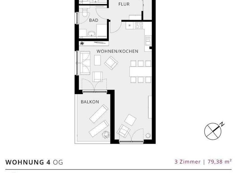 Wohnung zum Kauf - Erstbezug 780.000 € 2 Zimmer 79,4 m² 1. Geschoss Andresenstrasse 1 Timmendorfer Strand 23669