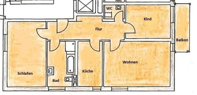 Wohnung zur Miete 880 € 3 Zimmer 90 m²<br/>Wohnfläche 1.<br/>Geschoss 01.03.2025<br/>Verfügbarkeit Paul-Klee-Straße 10 Südstadt Weimar 99425