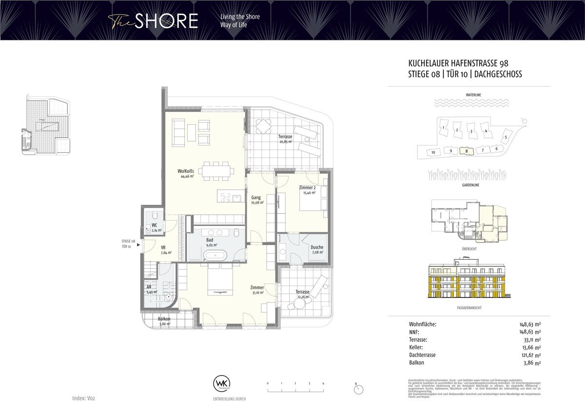 Penthouse zum Kauf 1.599.000 € 3 Zimmer 151,6 m²<br/>Wohnfläche Wien, Döbling / Wien 19., Döbling 1190