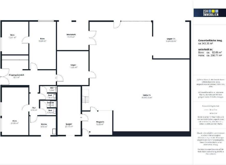Lagerhalle zur Miete 2.790 € 250 m² Lagerfläche Fredenbeck 21717