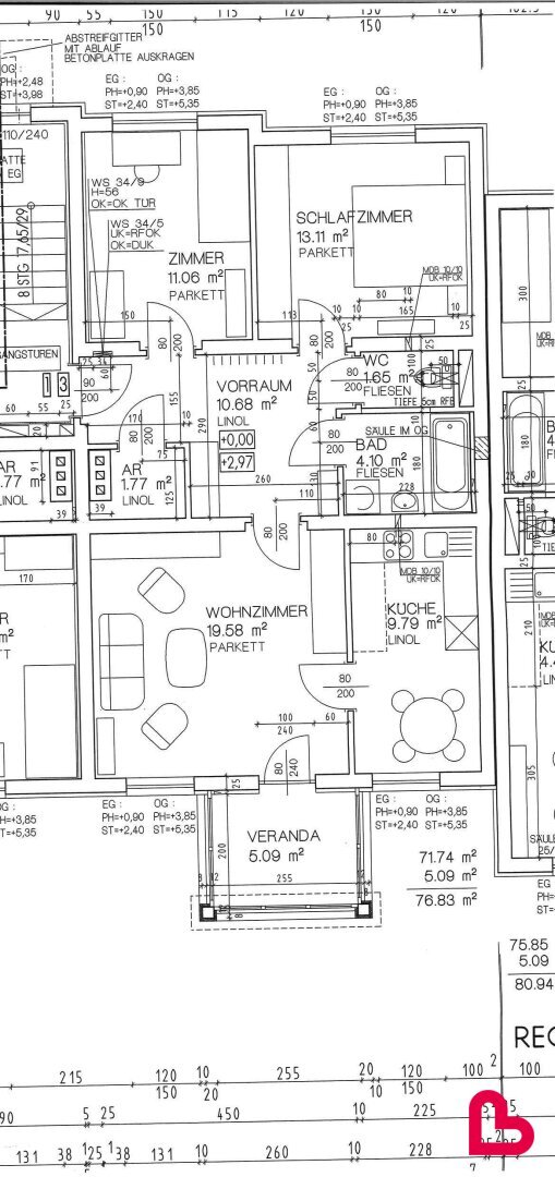 Wohnung zur Miete 748 € 3 Zimmer 76,8 m²<br/>Wohnfläche 1.<br/>Geschoss 01.03.2025<br/>Verfügbarkeit Wiesenstraße Neumarkt im Mühlkreis 4212