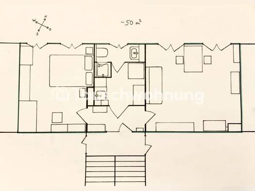 Wohnung zur Miete Tauschwohnung 317 € 2 Zimmer 50 m² 2. Geschoss Connewitz Leipzig 04277