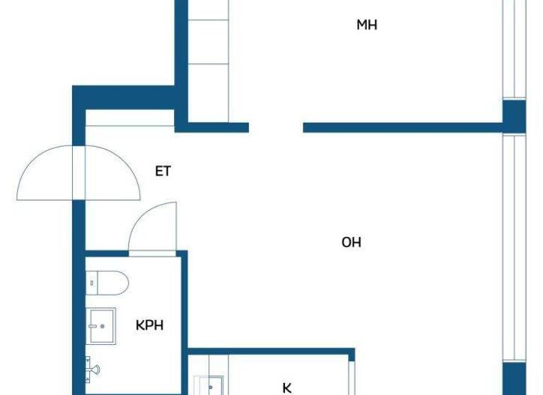 Studio zum Kauf 59.900 € 2 Zimmer 40 m² 4. Geschoss Keskuskatu 3 Kotka 48100