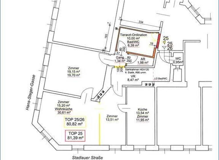 WG-Zimmer zur Miete 621 € 3 Zimmer 81,4 m² 2. Geschoss Hans-Steger-Gasse Wien 1220