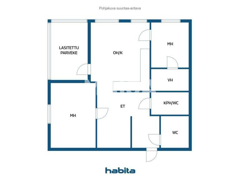 Studio zum Kauf 249.000 € 3 Zimmer 75,5 m² 4. Geschoss Pursikatu 17 Lappeenranta 53900