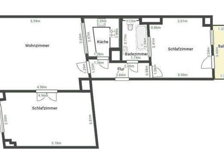 Wohnung zur Miete 1.063 € 3 Zimmer 85 m² 1. Geschoss frei ab sofort Frankenstraße 51 Altstadt Stralsund 18439