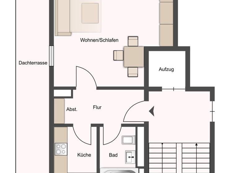 Wohnung zum Kauf 108.000 € 1 Zimmer 42 m²<br/>Wohnfläche Dachgeschoss<br/>Geschoss Löbtau-Nord Dresden 01159