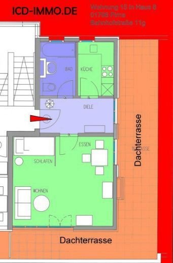 Wohnung zur Miete 330 € 1 Zimmer 49 m²<br/>Wohnfläche 3.<br/>Geschoss Bahnhofstraße 11g Pirna Pirna 01796