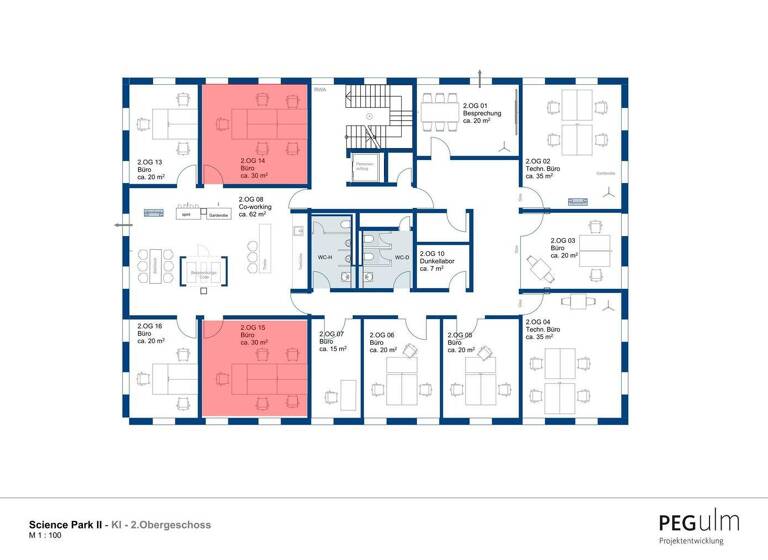 Büro zur Miete provisionsfrei 800 € 1 Zimmer 30 m² Bürofläche teilbar von 10 m² bis 160 m² Lise-Meitner-Straße 10/1 Eselsberg Ulm 89081