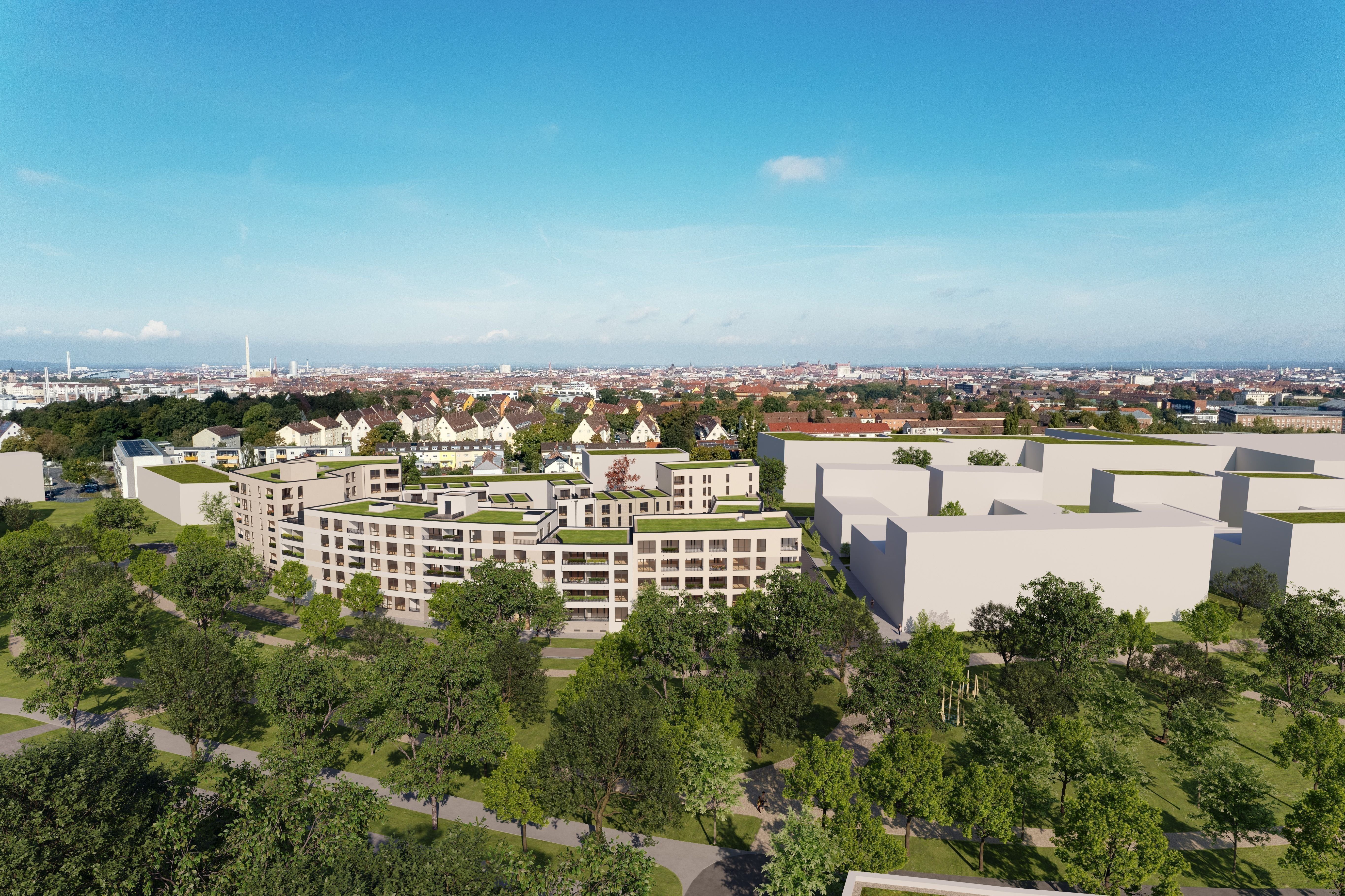 Wohnung zum Kauf provisionsfrei 382.800 € 2 Zimmer 55 m²<br/>Wohnfläche 1.<br/>Geschoss ab sofort<br/>Verfügbarkeit Brunecker Straße Rangierbahnhof Nürnberg 90461