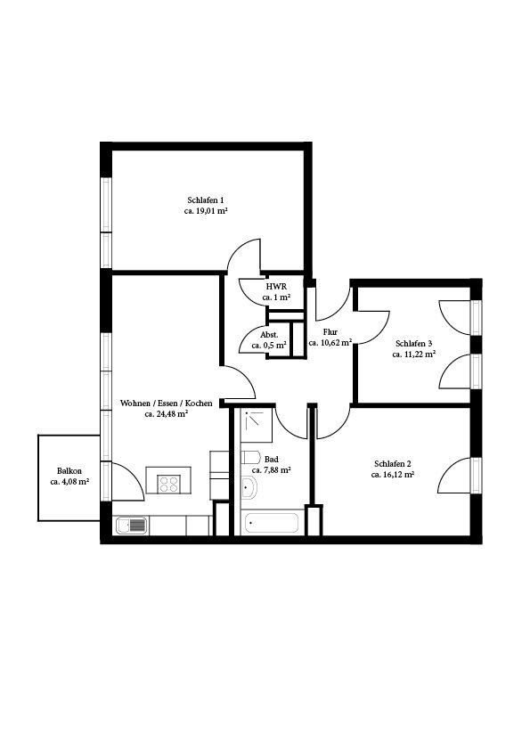 Wohnung zum Kauf 495.000 € 4 Zimmer 92 m²<br/>Wohnfläche 5.<br/>Geschoss Harburg Hamburg 21079