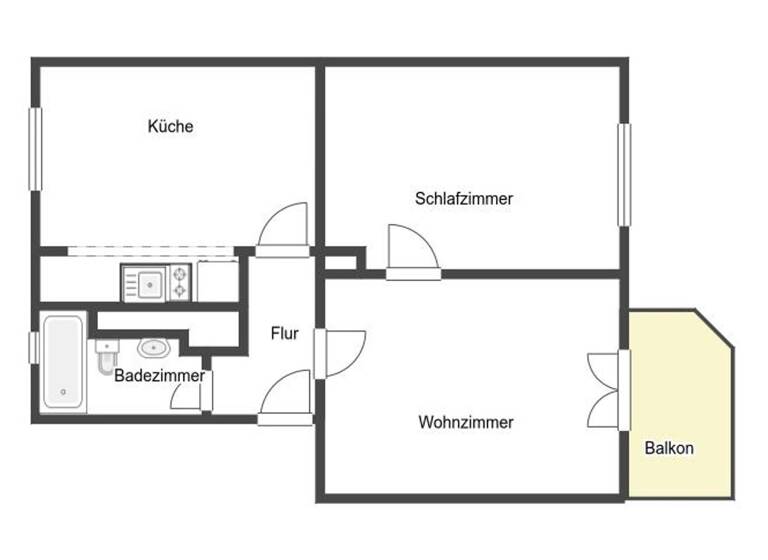 Wohnung zum Kauf 315.000 € 2 Zimmer 57 m² 3. Geschoss Gallus Frankfurt am Main 60326