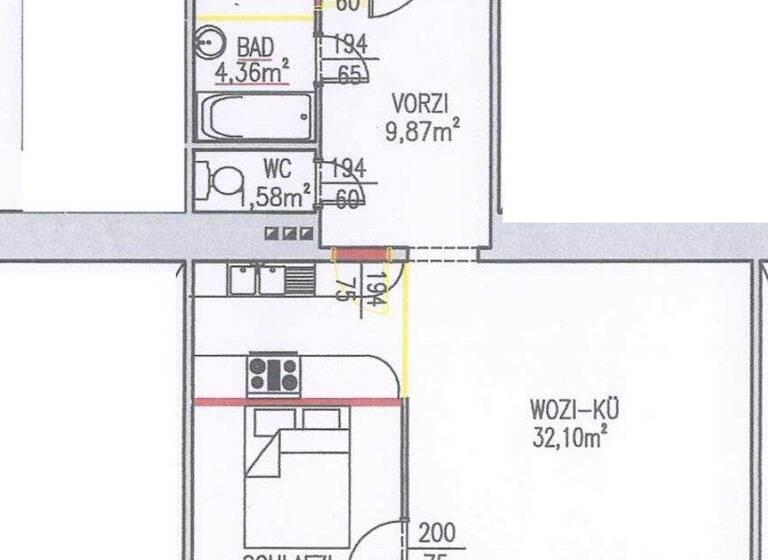 Wohnung zur Miete 1.070 € 2 Zimmer 58,1 m² 2. Geschoss Wohlmutstraße Wien 1020