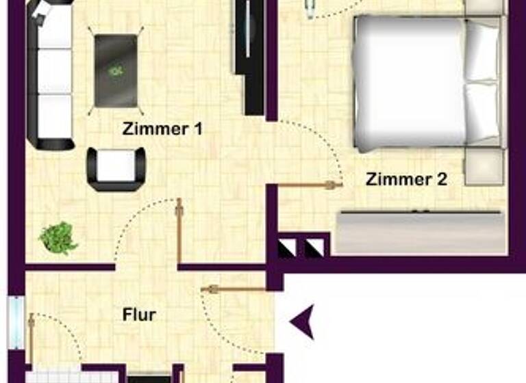 Wohnung zur Miete 282 € 2 Zimmer 47 m² 3. Geschoss frei ab sofort Am Karbel 27 Altendorf Chemnitz 09116