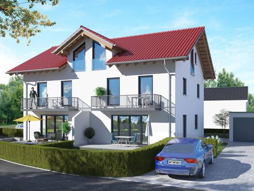 Doppelhaushälfte zum Kauf - Erstbezug 1.100.000 € 5,5 Zimmer 137 m² 280 m² Grundstück Hechendorf Murnau am Staffelsee / Hechendorf 82418