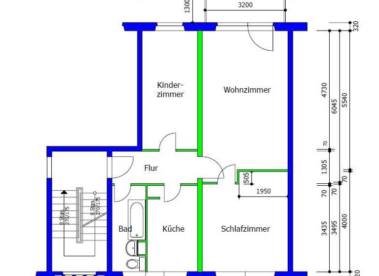 Wohnung zur Miete 281 € 3 Zimmer 59,2 m² 5. Geschoss Karl-Marx-Straße 10 Suhl 98527