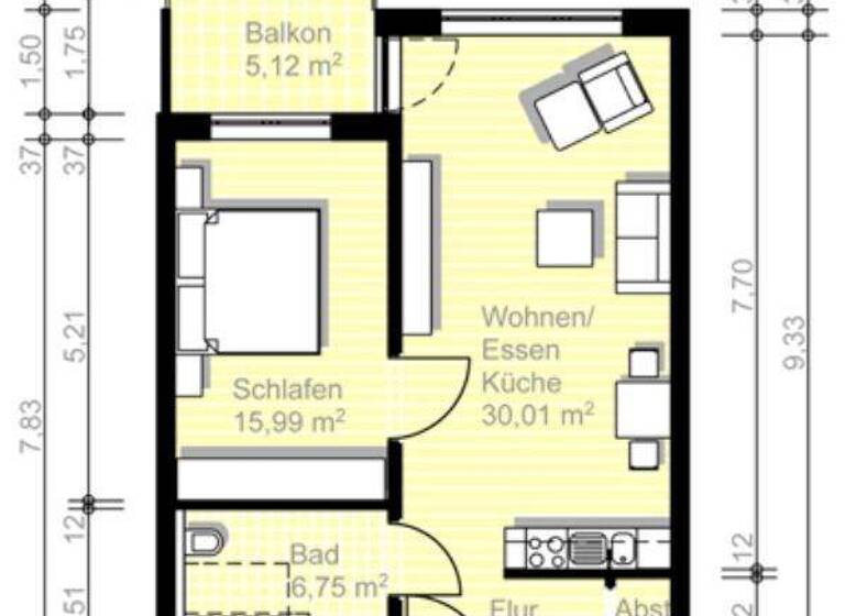 Wohnung zur Miete 820 € 2 Zimmer 60 m² Rotenburg Rotenburg a. d. Fulda 36199