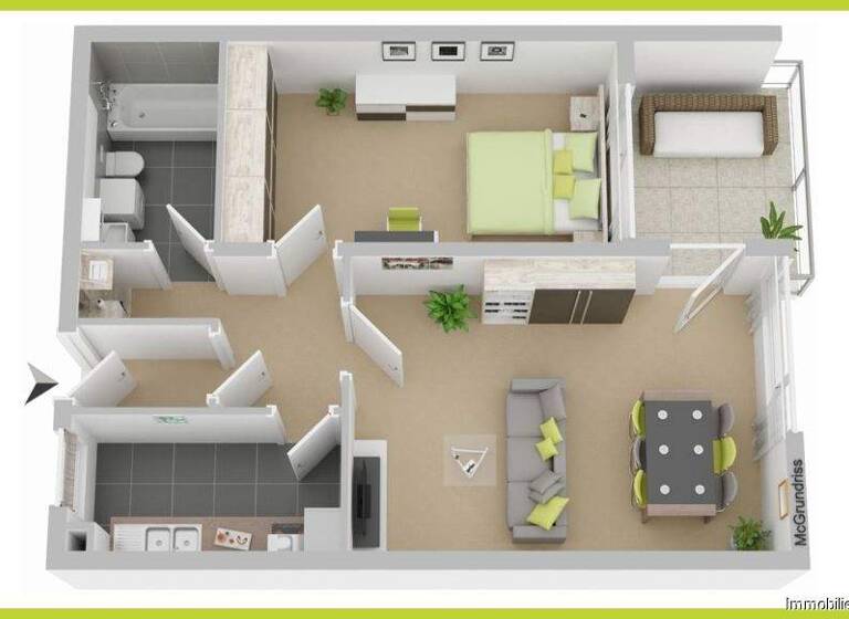 Wohnung zum Kauf 210.000 € 2 Zimmer 61,8 m² 3. Geschoss Griesheim 64347