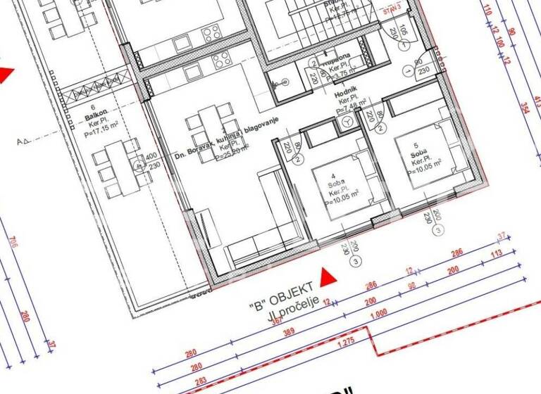 Wohnung zum Kauf 255.000 € 3 Zimmer 60 m² 2. Geschoss Novalja