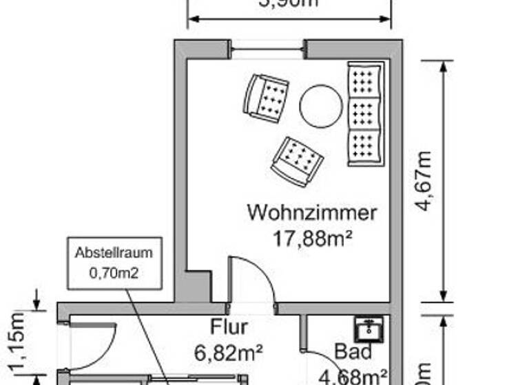 Wohnung zur Miete 273 € 2 Zimmer 47,1 m² Friedrich-Ludwig-Jahn-Straße 17 Lichtenstein Lichtenstein (Sachsen) 09350