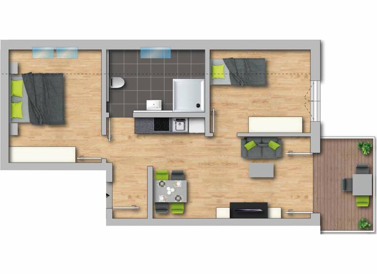 Wohnung zum Kauf - Neubau provisionsfrei 329.000 € 3 Zimmer 57,9 m² 2. Geschoss frei ab sofort Am Konkordiaweiher 29 Ingolstadt 85053