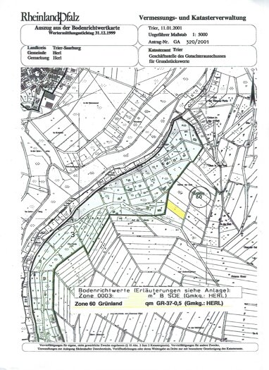 Grundstück zum Kauf 49.000 € 2.490 m² Grundstück Hinter der Gott Herl 54317