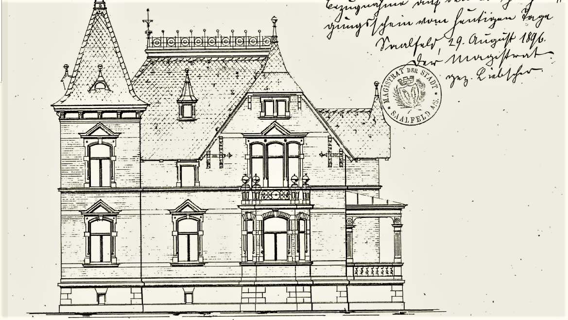 Villa zum Kauf 495.000 € 8 Zimmer 260 m²<br/>Wohnfläche 1.034 m²<br/>Grundstück Pfortenstraße 10 Saalfeld Saalfeld/Saale 07318