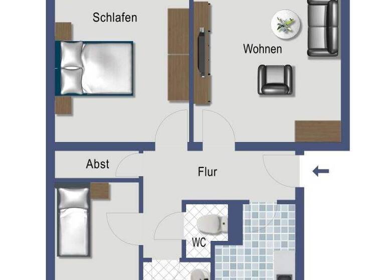 Wohnung zum Kauf provisionsfrei 313.000 € 3 Zimmer 74,7 m² 2. Geschoss Nieder Kirchweg 27 Nied Frankfurt am Main 65934