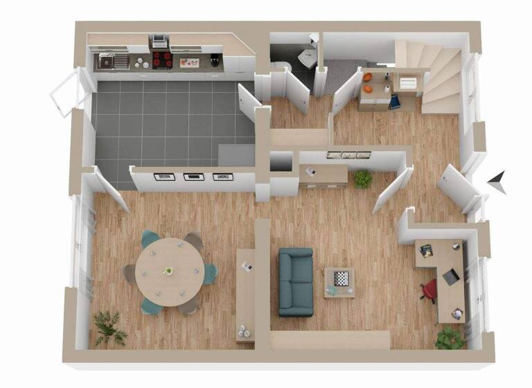 Reihenmittelhaus zum Kauf 229.000 € 4 Zimmer 108,2 m² 182 m² Grundstück Bassum 27211