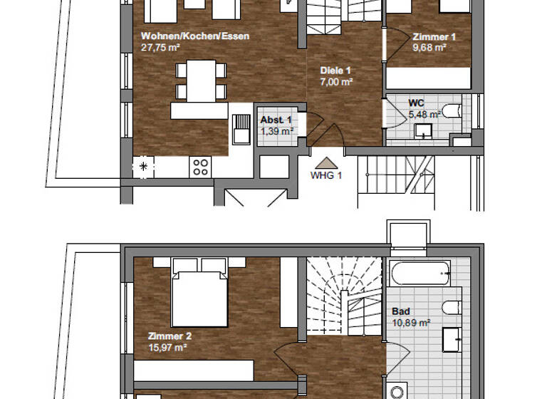Maisonette zum Kauf - Erstbezug 459.000 € 4 Zimmer 101,7 m² Simbach Simbach am Inn 84359