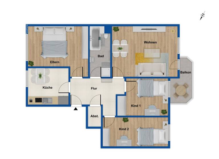 Wohnung zum Kauf 74.890 € 4 Zimmer 82,3 m² 2. Geschoss Wiederstedt Arnstein 06456