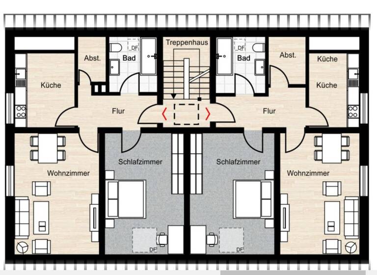 Wohnung zur Miete 590 € 2 Zimmer 60 m² 2. Geschoss Asbrocker Weg 4 Hilter Hilter am Teutoburger Wald 49176